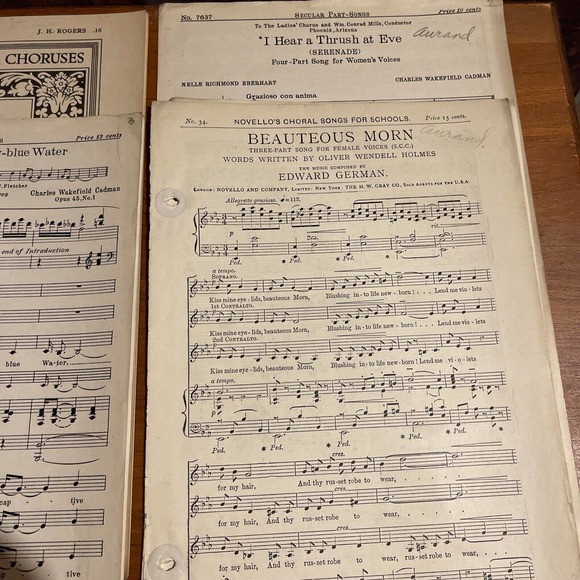 1900’s Antique Sheet Music (4) Pamphlets - Hymnal's Women's Trio Voices - Picture 3 of 3